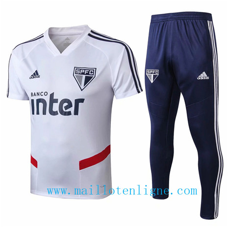 Maillot de foot Ensemble foot Sao Paulo Entrainement Blanc/Bleu