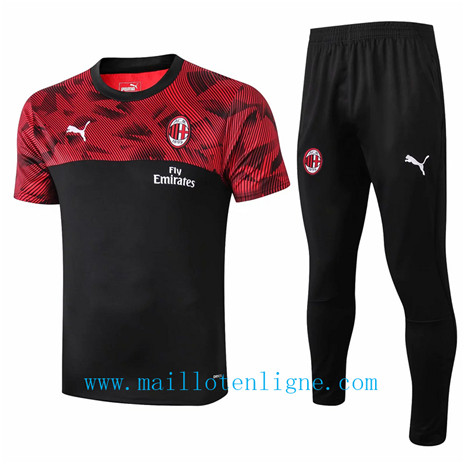 Maillot de foot Ensemble foot AC Milan Entrainement Noir/Rouge 2