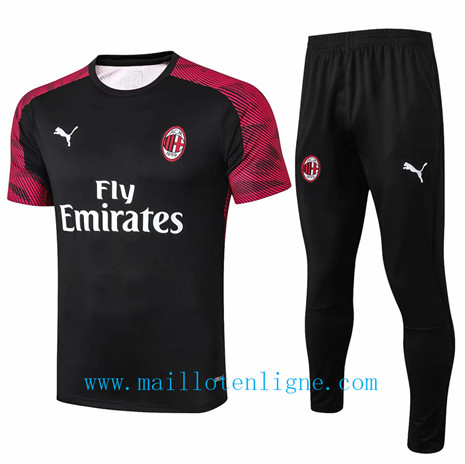 Maillot de foot Ensemble foot AC Milan Entrainement Rouge Foncé/