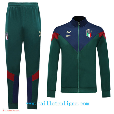 D059 Survetement de foot Italie Veste Vert 2019 2020