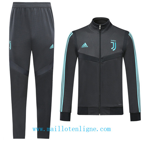 D111 Survetement de foot Juventus Veste Noir 2019 2020