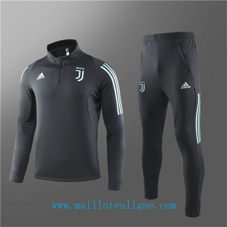 D119 Survetement de foot Juventus Noir sweat zippé 2019 2020