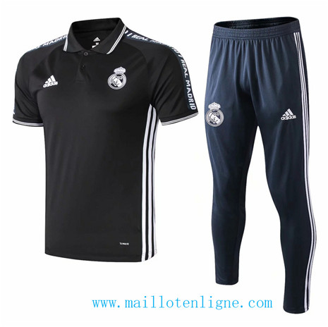 D144 Training de foot Real Madrid POLO Entrainement Noir 2019 2020