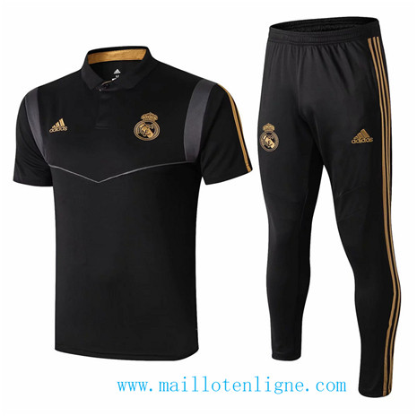 D145 Training de foot Real Madrid POLO Entrainement Noir 2019 2020