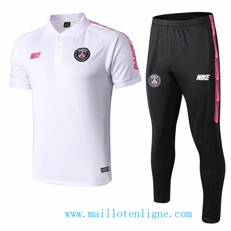 D150 Training de foot Paris Saint-Germain POLO Entrainement Blanc/Noir 2019 2020