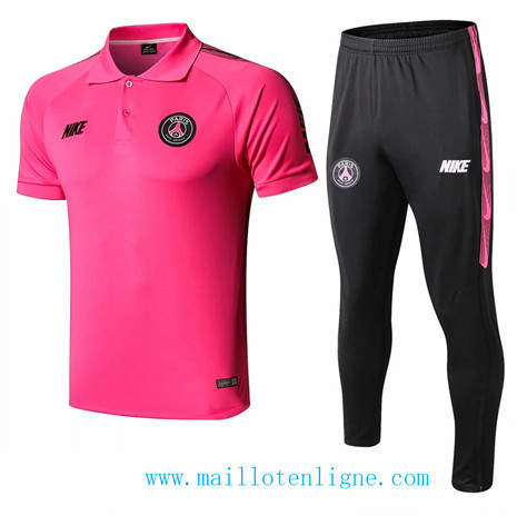 D151 Training de foot Paris Saint-Germain POLO Entrainement Rose Rouge/Noir 2019 2020