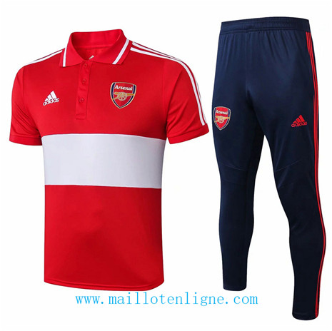 D165 Training de foot Arsenal POLO Entrainement Rouge/Bleu 2019 2020