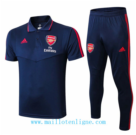 D170 Training de foot Arsenal POLO Entrainement Bleu Marine 2019 2020