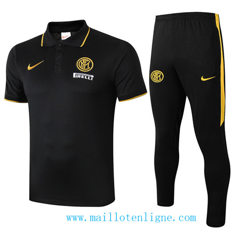 D188 Training de foot Inter Milan POLO Entrainement Noir 2019 2020