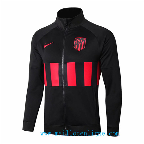 D212 Vestes foot Atletico de Madrid Noir/Rouge bande 2019 2020