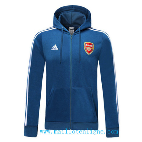 D239 Vestes foot Arsenal Bleu à Capuche 2019 2020