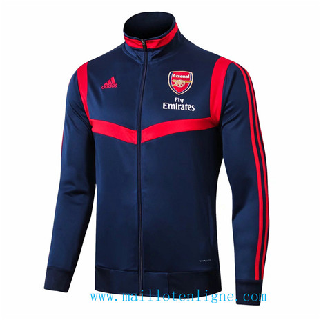 D242 Vestes foot Arsenal Bleu Marine/Rouge bande 2019 2020