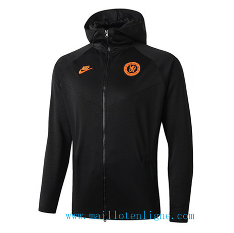 D243 Vestes foot Chelsea Noir à Capuche 2019 2020