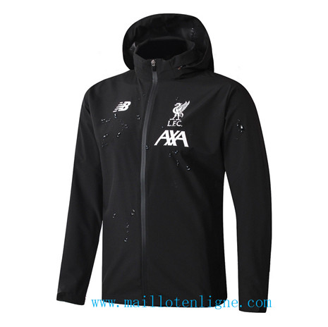 D250 Vestes foot Liverpool Noir à Capuche 2019 2020