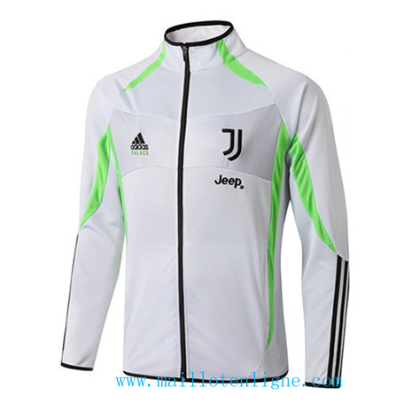 D274 Vestes foot Juventus Blanc/Vert bande 2019 2020