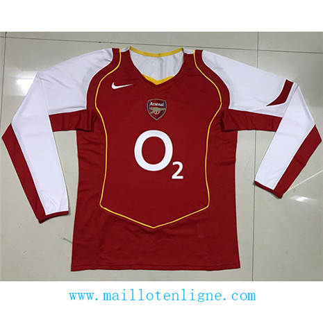 Maillot du Retro 2004-05 Arsenal Domicile Manche Longue