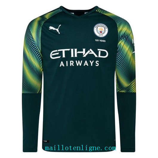 Maillot de foot Manchester City Goalkeeper Vert Manche Longue 20