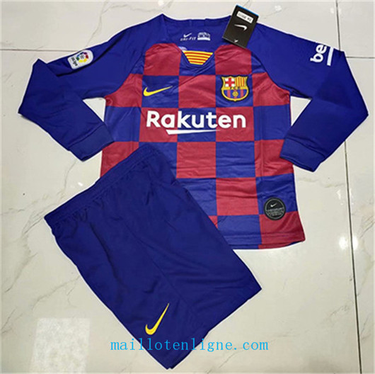 Maillot de foot Barcelone Enfant Domicile Manche Longue 2019/202