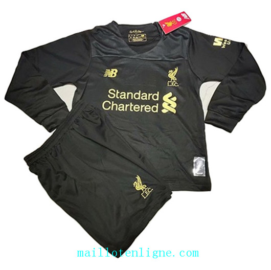 Maillot de foot Liverpool Enfant Goalkeeper Manche Longue Noir 2