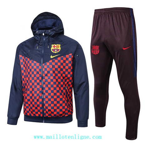 ML030 Coupe vent Barcelone 2019/2020 Bleu Marine/Plaid Rouge