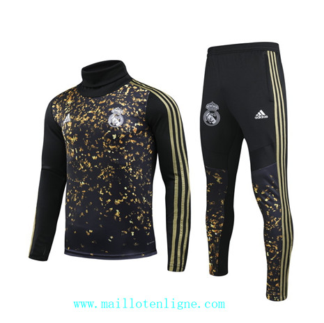 ML033 Survetement Real Madrid 2019/2020 Edition spéciale Noir Col haut