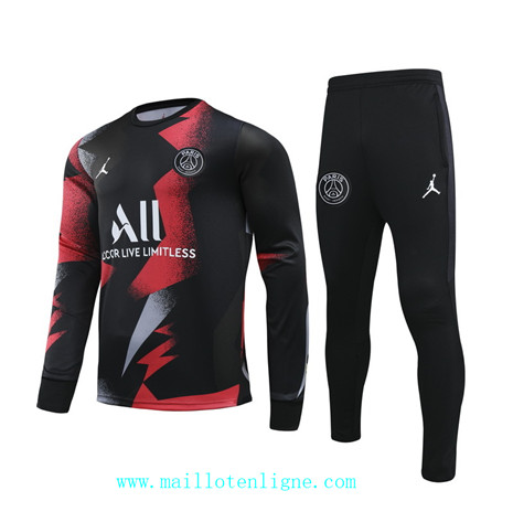 ML039 Survetement Paris Saint-Germain Jordan 2019/2020 Rouge/Noir Rayon