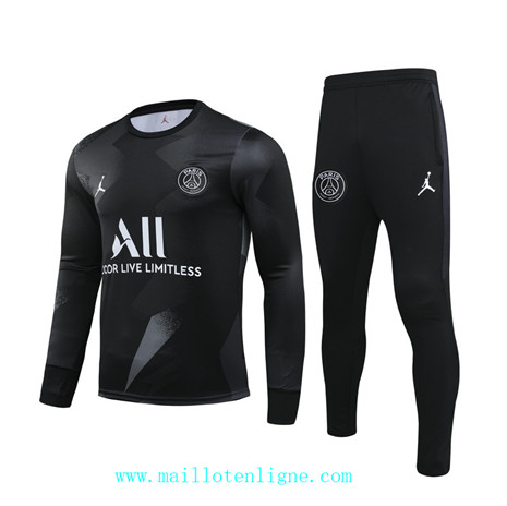 ML040 Survetement Paris Saint-Germain Jordan 2019/2020 Gris/Noir Rayon