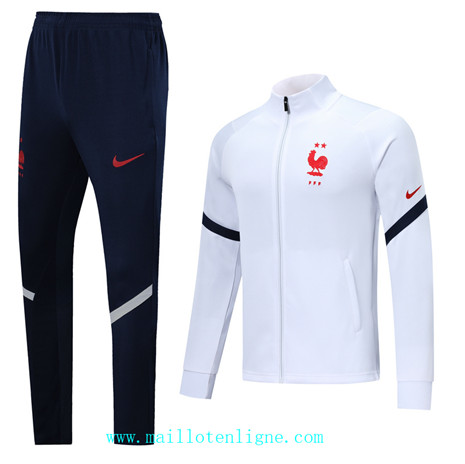 ML046 Veste Survetement France 2019/2020 Blanc 2020