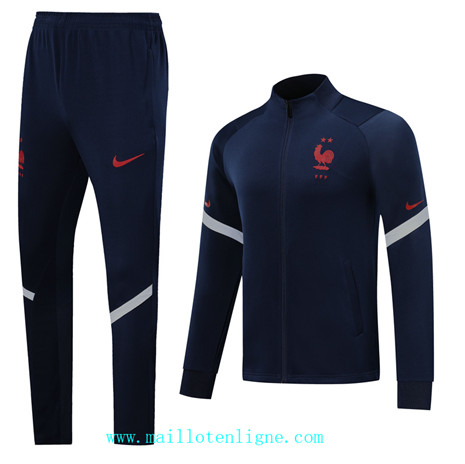 ML047 Veste Survetement France 2019/2020 Bleu Marine 2020