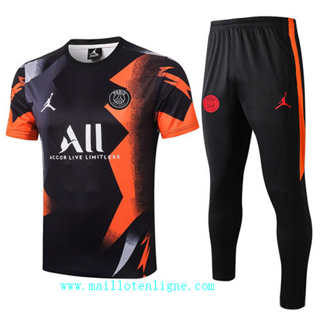 ML093 Ensemble Training de foot Paris Saint-Germain Training 2019/2020 Noir/Orange