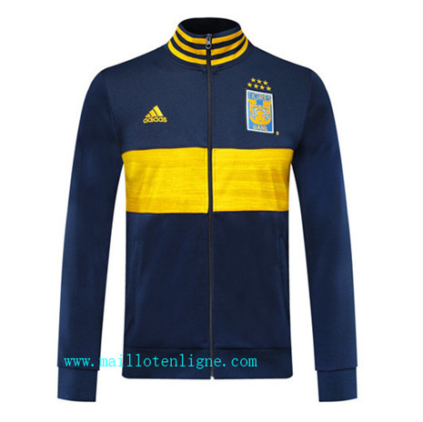 ML098 Vestes foot Tigres UANL 2019/2020 Bleu Marine/Jaune