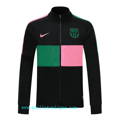 ML102 Vestes foot Barcelone 2019/2020 Noir Rose/Vert