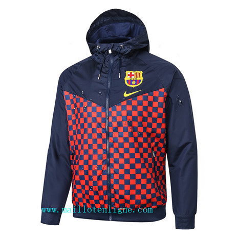 ML104 Vestes Coupe vent Barcelone 2019/2020 Bleu Marine/Rouge Rayon