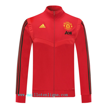 ML119 Vestes foot Manchester United 2019/2020 Rouge/Noir