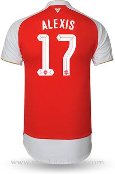 Maillot Arsenal ALEXIS Domicile 2015 2016