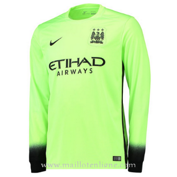 Maillot Mancheste City Manche Longue Troisieme 2015 2016