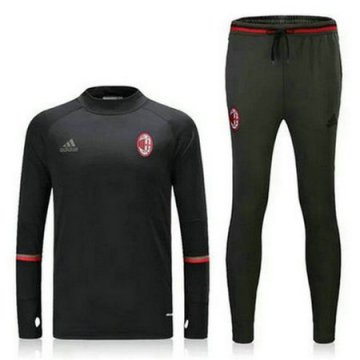 Maillot Formation AC Milan ML Noir 2016 2017