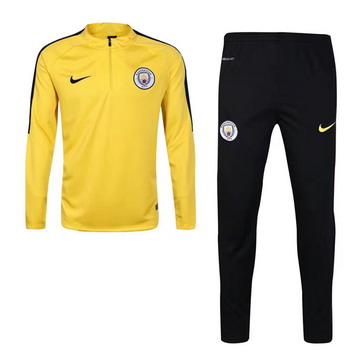 Maillot de Manchester City Formation ML jaune- 01 2017/2018