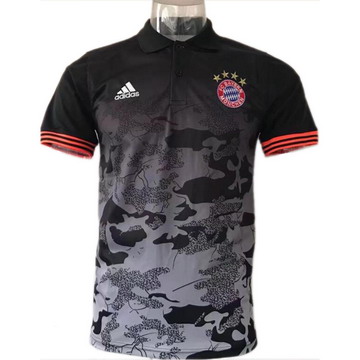 Maillot de Polo Bayern Munich Noir et gris 2017/2018