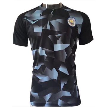 Maillot de Formation Manchester City noir et bleu 2017/2018