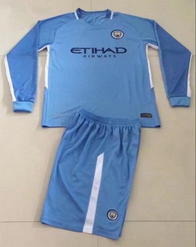 Maillot de Mancheste City Manche Longue Domicile 2017/2018