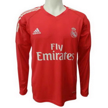 Maillot de Real Madrid Manche Longue Gardien rouge 2017/2018