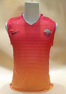 Maillot de Sans Manches As Roma Orange 2017/2018