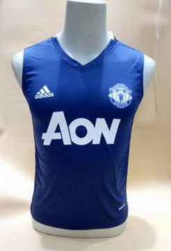 Maillot de Sans Manches Manchester United Bleu 2017/2018