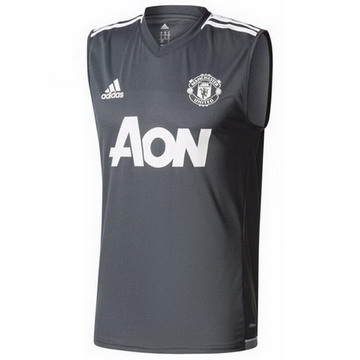 Maillot de Sans Manches Manchester United gris-01 2017/2018