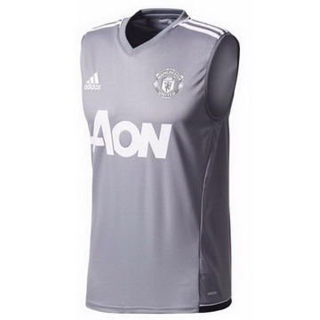 Maillot de Sans Manches Manchester United gris-02 2017/2018