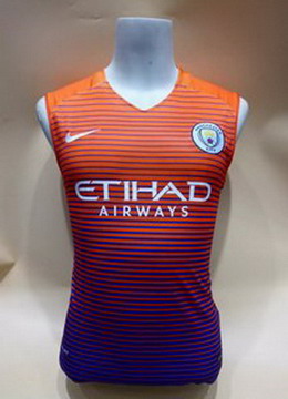 Maillot de Sans Manches Manchester City Orange 2017/2018