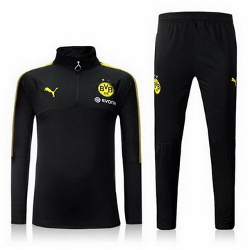 Maillot de Borussia Dortmund Formation ML noir-01 2017/2018