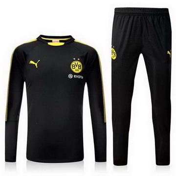 Maillot de Borussia Dortmund Formation ML noir-02 2017/2018