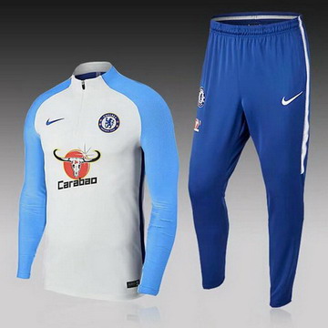 Maillot de Chelsea Formation ML Blanc-01 2017/2018